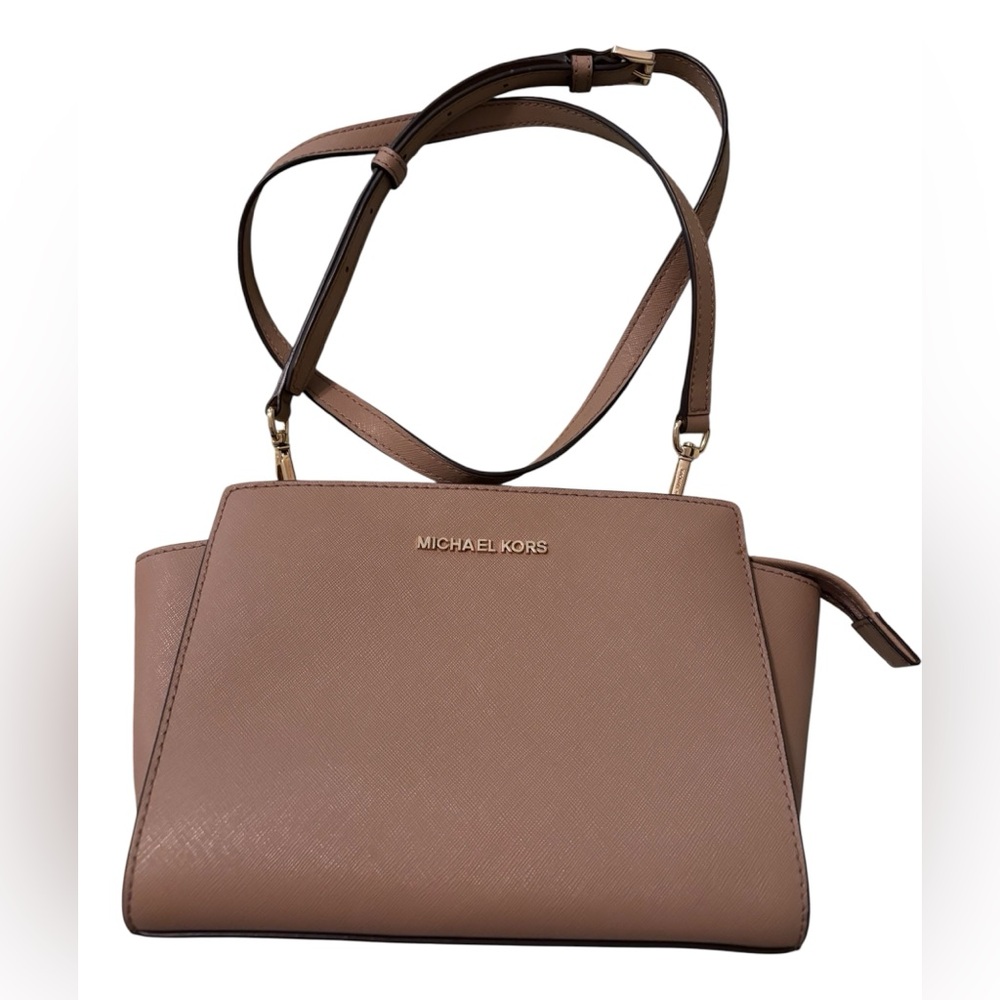 Michael Kors taupe Selma crossbody - EUC